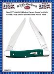 W.R. Case & Son's Cutlery CA64533 Case XX Muskrat Spruce Green Synthetic Handle 3-7/8" Closed Stainless Steel Blade Pocket Knife