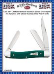 W.R. Case & Son's Cutlery CA64535 Case XX Medium Stockman Spruce Green Synthetic Handle 3-5/8" Closed Stainless Steel Blade Pocket Knife