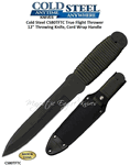 Cold Steel CS80TFTC True Flight 12" Throwing Knife  9.7oz 1055 Carbon Steel Blade, OD Green Paracord Wrapped Handle Cordura Sheath