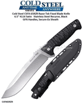 Cold Steel Cutlery CSFX-65RZR Razor Tek Fixed Blade Knife 6-1/2" 4116 Satin Stainless Steel Recurve, Black GFN Handles, Secure-Ex Sheath 