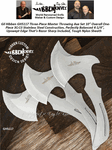 Gil Hibben GH5117 Three-Piece Master Throwing Axe Set 10� Overall One-Piece 3Cr13 Stainless Steel Construction, Perfectly Balanced 4-1/4�, Up-swept Edge That�s Razor Sharp Included, Tough Nylon Sheath