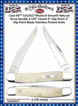 W.R. Case & Sons Cutlery CA13317 Case XX� Muskrat Smooth Natural Bone Handle 3-7/8" Closed 3" Clip Point 3" Clip Point Blade Stainless Pocket Knife 