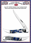 W.R. Case & Sons Cutlery CA53812 Case XX� Medium Texas Toothpick Pacific Tides Kirinite Handle Stainless Steel Pocket Knife 