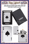 Zippo Windproof Lighter Z24011 Zippo Ace of Spades Pocket Lighter, High Polish Chrome Windproof Pocket Lighter 2-1/4"x1/2"x1-1/2" Comes With a Lifetime Guarantee 