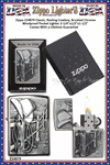Zippo Windproof Lighter Z24879 Zippo Classic, Resting Cowboy, Brushed Chrome Windproof Pocket Lighter 2-1/4"x1/2"x1-1/2" Comes With a Lifetime Guarantee  