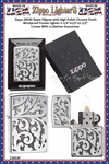 Zippo Windproof Lighter Z28530 Zippo Filigree Design with High Polished Chrome Finish Windproof Pocket Lighter 2-1/4"x1/2"x1-1/2" Comes With a Lifetime Guarantee    