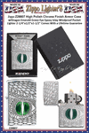 Zippo Windproof Lighter Zippo 28807 Dragons Eye Lighter with High Polish Chrome Construction Windproof Pocket Lighter 2-1/4"x1/2"x1-1/2" Comes With a Lifetime Guarantee