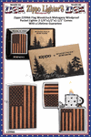 Zippo Windproof Lighter Z29966 Flag Woodchuck Mahogany Windproof Pocket Lighter 2-1/4"x1/2"x1-1/2" Comes With a Lifetime Guarantee