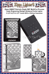 Zippo Windproof Lighter Z49027 Zippo Bald Eagle Armor High Polish Chrome Windproof Pocket Lighter 2-1/4"x1/2"x1-1/2" Comes With a Lifetime Guarantee    
