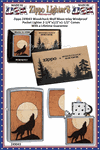 Zippo Windproof Lighter Z49043 Zippo Woodchuck Wolf Moon Inlay Windproof Pocket Lighter 2-1/4"x1/2"x1-1/2" Comes With a Lifetime Guarantee