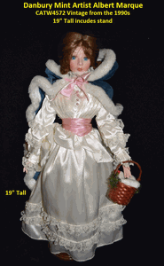Danbury Mint Artist Albert Marque CATW4572 Vintage from the 1990s 19" Tall incudes stand