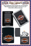Zippo Windproof Lighter Z218HDH252 Zippo Harley-Davidson Bar and Shield/Black Matt Windproof Pocket Lighter 2-1/4"x1/2"x1-1/2" Comes With a Lifetime Guarantee     