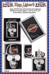 Zippo Windproof Lighter Z29739 Zippo Skull w/Chromed-out Sunglasses Windproof Pocket Lighter 2-1/4"x1/2"x1-1/2" Comes With a Lifetime Guarantee 