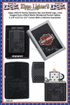Zippo Windproof Lighter Z49174 Zippo Harley Davidson Bar and Shield Logo, Color Imaged Onto a Black Matte Windproof Pocket Lighter 2-1/4"x1/2"x1-1/2" Comes With a Lifetime Guarantee 