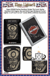 Zippo Windproof Lighter Z49467 Zippo Harley Davidson Mercury Glass Laser Engrave Windproof Pocket Lighter 2-1/4"x1/2"x1-1/2" Comes With a Lifetime Guarantee 