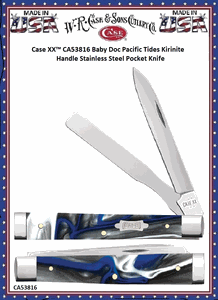 W.R. Case & Sons Cutlery CA53816 Case XX� Baby Doc Pacific Tides Kirinite Handle Stainless Steel Pocket Knife 