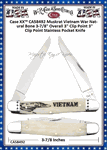 W.R. Case & Sons Cutlery CA58492 Case XX� Muskrat Vietnam War Natural Bone Handle 3-7/8" Overll 3" Clip Point 3" Clip Point Stainless Pocket Knife
