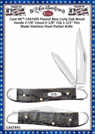 W.R. Case & Sons Cutlery CA47495 Case XX™ Peanut Blue Curly Oak Wood Handle 2-7/8" Closed 2-1/8" Clip 1-1/2" Pen Blade Stainless Steel Pocket Knife W.R. Case & Sons Cutlery CA47495 Case XX™ Peanut Blue Curly Oak Wood Handle 2-7/8" Closed 2-1/8" Clip 1-1/2" Pen Blade Stainless Steel Pocket Knife
