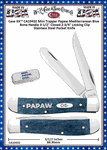 Case XX™ W.R. Case & Sons Cutlery CA10432 CASE XX Mini Trapper Papaw Mediterranean Blue Bone Handle 3-1/2" Closed 2-3/4" Locking Clip Stainless Steel Pocket Knife Case XX™ W.R. Case & Sons Cutlery CA10432 CASE XX Mini Trapper Papaw Mediterranean Blue Bone Handle 3-1/2" Closed 2-3/4" Locking Clip Stainless Steel Pocket Knife