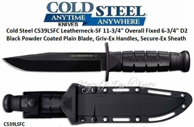 Cold Steel CS39LSFC Leatherneck-SF 11-3/4" Overall Fixed 6-3/4" D2 Black Powder Coated Plain Blade, Griv-Ex Handles, Secure-Ex Sheath Cold Steel CS39LSFC Leatherneck-SF 11-3/4" Overall Fixed 6-3/4" D2 Black Powder Coated Plain Blade, Griv-Ex Handles, Secure-Ex Sheath