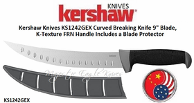 Kershaw Knives KS1242GEX Curved Breaking Knife 9" Blade, K-Texture FRN Handle Includes a Blade Protector