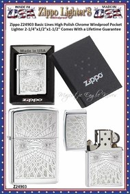 Zippo Windproof Lighter Z24903 Zippo Basic Lines High Polish Chrome Windproof Pocket Lighter 2-1/4"x1/2"x1-1/2" Comes With a Lifetime Guarantee Zippo Windproof Lighter Z24903 Zippo Basic Lines High Polish Chrome Windproof Pocket Lighter 2-1/4"x1/2"x1-1/2" Comes With a Lifetime Guarantee
