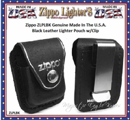 Zippo Windproof Lighter ZLPLBK ZIPPO Genuine Made In The U.S.A. Black Leather Lighter Pouch w/Clip Zippo Windproof Lighter ZLPLBK ZIPPO Genuine Made In The U.S.A. Black Leather Lighter Pouch w/Clip