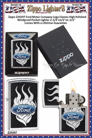Zippo Windproof Lighter Z29297 Zippo Ford Motor Company Logo Flames High Polished Windproof Pocket Lighter 2-1/4"x1/2"x1-1/2" Comes With a Lifetime Guarantee Zippo Windproof Lighter Z29297 Zippo Ford Motor Company Logo Flames High Polished Windproof Pocket Lighter 2-1/4"x1/2"x1-1/2" Comes With a Lifetime Guarantee