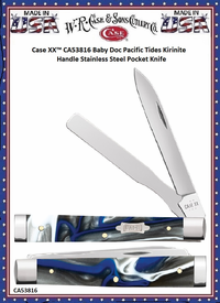 W.R. Case & Sons Cutlery CA53816 Case XX� Baby Doc Pacific Tides Kirinite Handle Stainless Steel Pocket Knife 