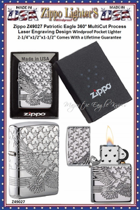Zippo Windproof Lighter Z49027 Zippo Bald Eagle Armor High Polish Chrome Windproof Pocket Lighter 2-1/4"x1/2"x1-1/2" Comes With a Lifetime Guarantee Zippo Windproof Lighter Z49027 Zippo Bald Eagle Armor High Polish Chrome Windproof Pocket Lighter 2-1/4"x1/2"x1-1/2" Comes With a Lifetime Guarantee