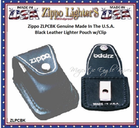 Zippo Windproof Lighter ZLPCBK ZIPPO Genuine Made In The U.S.A. Black Leather Lighter Pouch w/Clip Zippo Windproof Lighter ZLPCBK ZIPPO Genuine Made In The U.S.A. Black Leather Lighter Pouch w/Clip