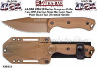 KA-BAR KBBK18 Becker Harpoon Knife Tan 1095 Carbon Steel Harpoon Fixed Plain Blade Tan Ultramid Handle KA-BAR KBBK18 Becker Harpoon Knife Tan 1095 Carbon Steel Harpoon Fixed Plain Blade Tan Ultramid Handle