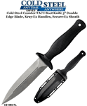 Cold Steel CS10BCTL Counter TAC I Boot Knife 5" Double Edge Blade, Kray-Ex Handles, Secure-Ex Sheath