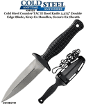  Cold Steel CS10BCTM Counter TAC II Boot Knife 3.375" Double Edge Blade, Kray-Ex Handles, Secure-Ex Sheath