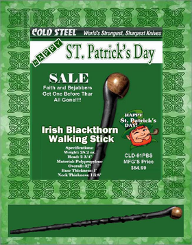 Cold Steel CLD-91PBS Irish Blackthorn Walking Stick