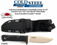 Cold Steel CS36JSK Master Hunter 9-1/4" Overall 4-1/2" VG-1 San Mai III� Plain Blade, Kray-Ex Handle