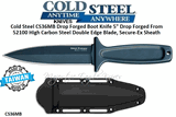 Cold Steel CS36MB Drop Forged Boot Knife 5" Drop Forged From 52100 High Carbon Steel Double Edge Plain Blade, Secure-Ex Sheath