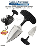 Cold Steel CS43XLSS Urban Edge Double Serrated Edge Push Dagger 2-1/2" Japanese Aus 8A  Blade, Kray-Ex Handle