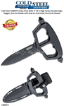 Cold Steel CS80NT3 Chaos Push Knife 5" SK-5 High Carbon Steel Double Edge Dagger, Griv-Ex Handle with Kray-Ex Overmold, Secure-Ex Sheath