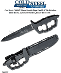Cold Steel CS80NTP Chaos Double Edge Fixed 7-1/2" SK-5 Carbon Steel Blade, Aluminum Handles, 13-1/2" Overall Secure-Ex Sheath $57.00 list price