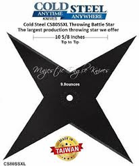 Cold Steel CS80SSXL High Carbon Steel Throwing Battle-Star 10-5/8" Overall, 9.9 oz 