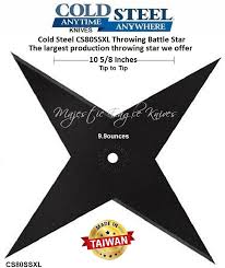 Cold Steel CS80SSXL High Carbon Steel Throwing Battle-Star 10-5/8" Overall, 9.9 oz 