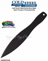 Cold Steel CS80STK10Z Mini Flight Sport 6.4oz High Carbon Steel 10" Throwing Knife
