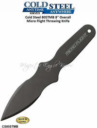 Cold Steel CS80STMB Micro Flight 8" Spring Steel Throwing Knife 