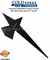 Cold Steel CS80TEMPZ Templar 15.8oz Throwing Axe 1050 Carbon Steel, 14" Overall 