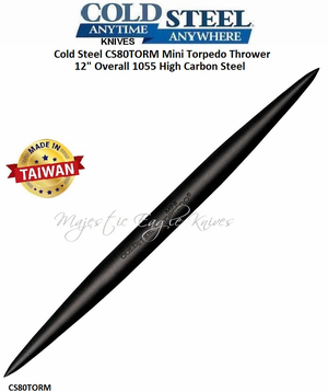 Cold Steel CS80TORM Mini Torpedo Thrower 12" Overall 1055 High Carbon Steel