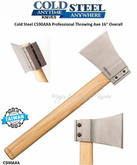Cold Steel CS90AXA Professional Throwing Axe 16" Overall Drop Forged 1055 Carbon Steel Head American Hickory