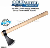 Cold Steel CS90FH Frontier Hawk Tomahawk Drop Forged 1055 Carbon Steel Head 22" Overall  American Hickory Handle