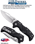 Cold Steel CSFL30DPLC-35 Engage ATLAS Lock Folding Knife 4-5/8" Closed 3-1/4" S35VN Two-Tone Clip Point Blade, Black G10 Handles