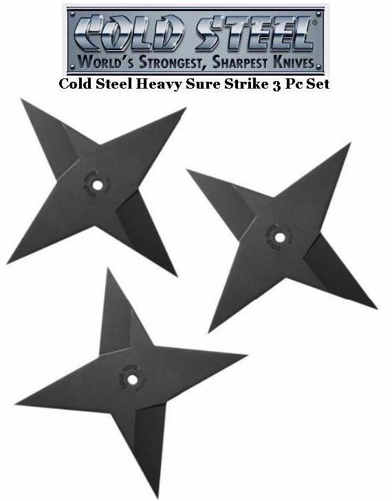 Cold Steel Cutlery 80SSA3Z Throwing Star Light Sure Strike Shurikens